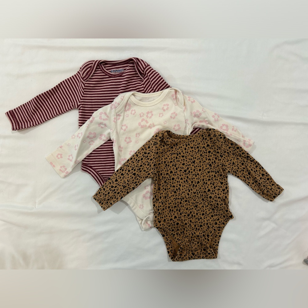 Old Navy 3-6 Month Long Sleeve Onesie Bundle
